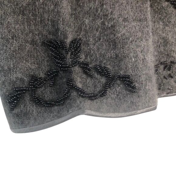 Vintage Women’s Cardigan Angora Medium Mixed Lined Embellished Long sleeve - Picture 7 of 11